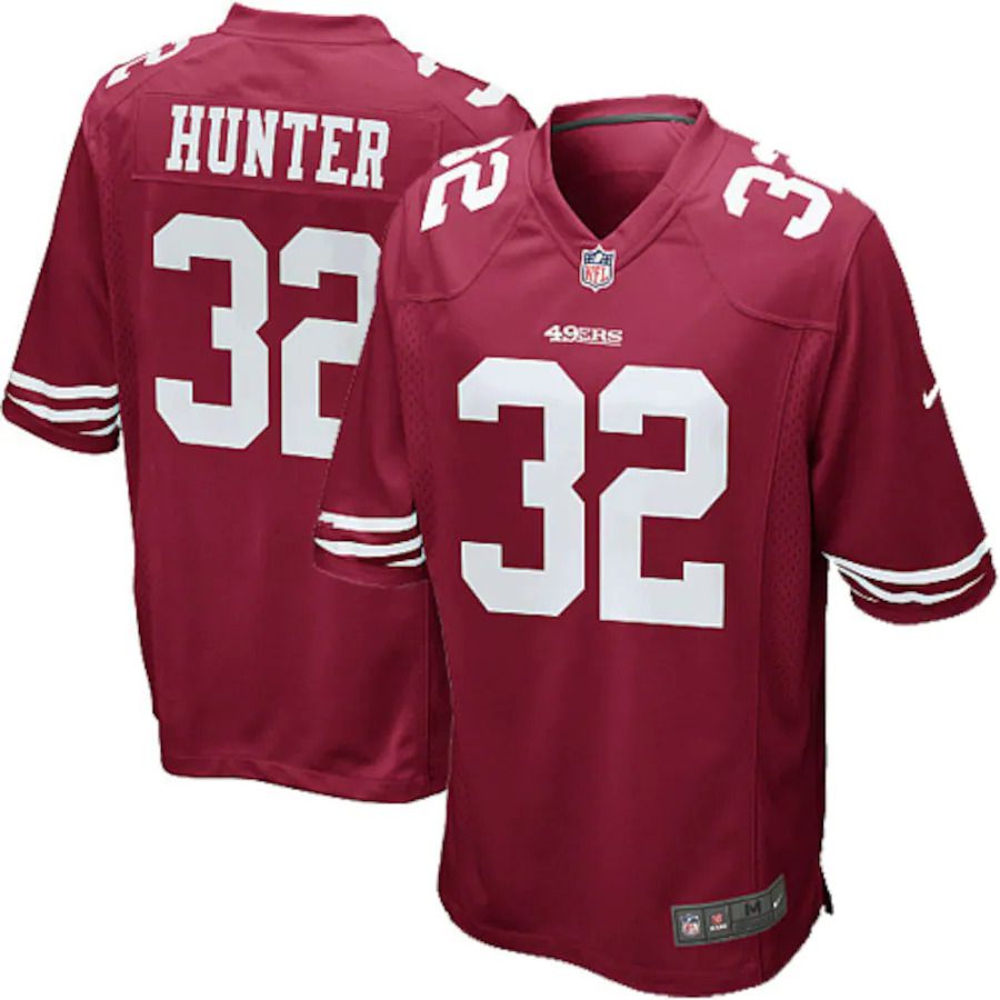 Men San Francisco 49ers 32 Kendall Hunter Nike Scarlet Game NFL Jersey
